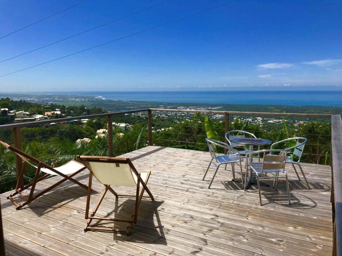 Lounge des hauts 3 maisons à L'étang-Salé sans vis à vis avec vue panoramique Océan et Montagne Extérieur photo