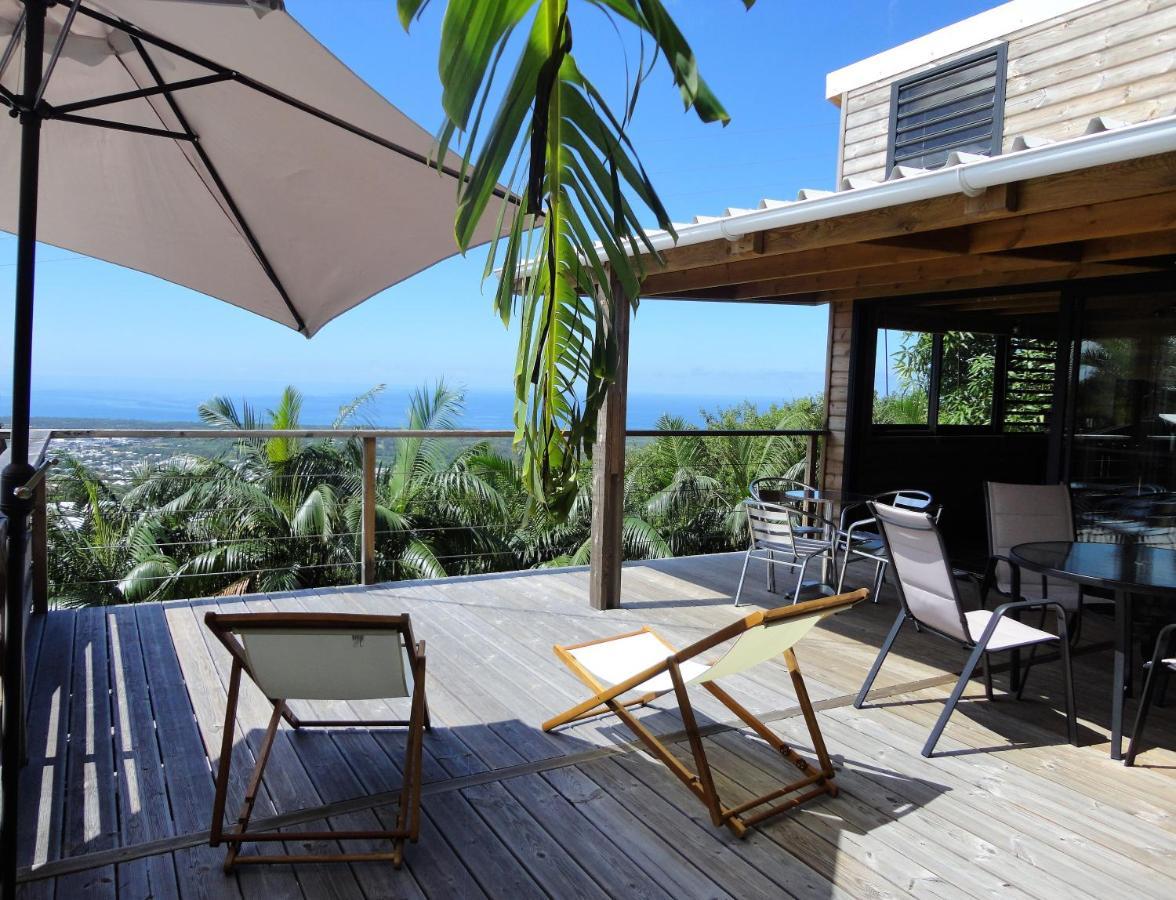 Lounge des hauts 3 maisons à L'étang-Salé sans vis à vis avec vue panoramique Océan et Montagne Extérieur photo