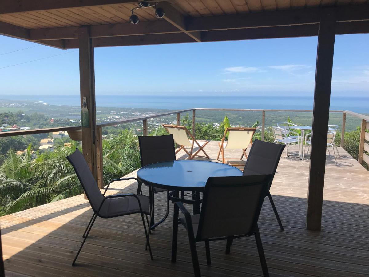 Lounge des hauts 3 maisons à L'étang-Salé sans vis à vis avec vue panoramique Océan et Montagne Extérieur photo